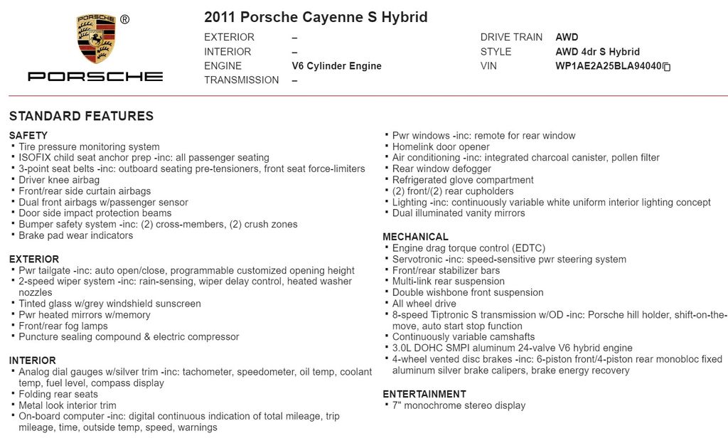 2011 Porsche Cayenne S Hybrid 19