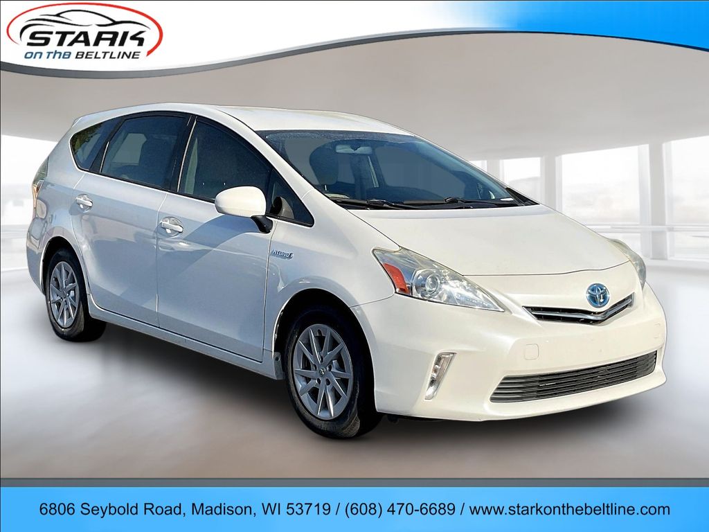 White (Blizzard Pearl) 2013 Toyota Prius v Three FWD Wagon Front-Wheel Drive Continuously Variable Transmission