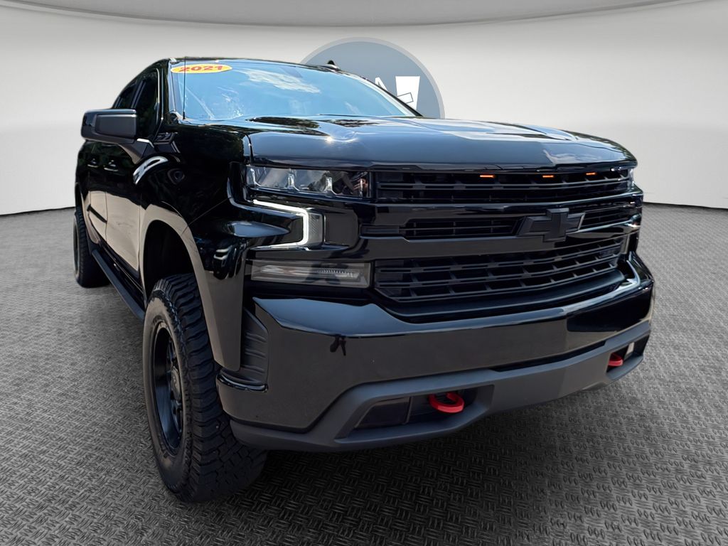 Black 2021 Chevrolet Silverado 1500 Pickup Truck Four-Wheel Drive Automatic