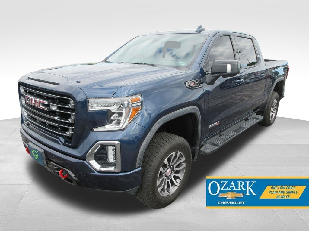 Pacific Blue Metallic 2020 GMC Sierra 1500 AT4 Crew Cab 4WD Pickup Truck Four-Wheel Drive Automatic