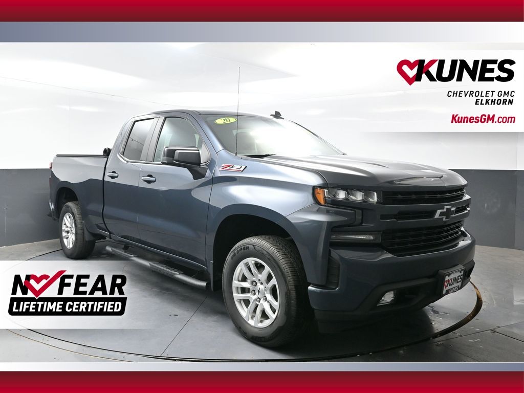 Shadow Gray Metallic 2020 Chevrolet Silverado 1500 RST Double Cab 4WD Pickup Truck Four-Wheel Drive 8-Speed Automatic