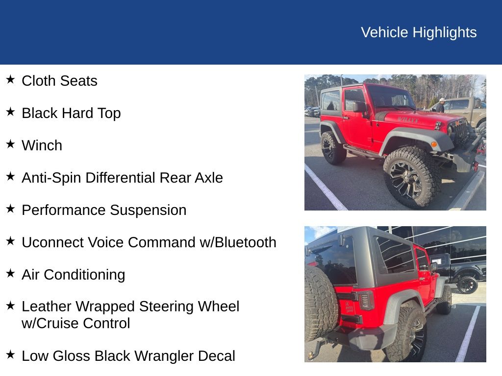 2015 Jeep Wrangler Willys Wheeler