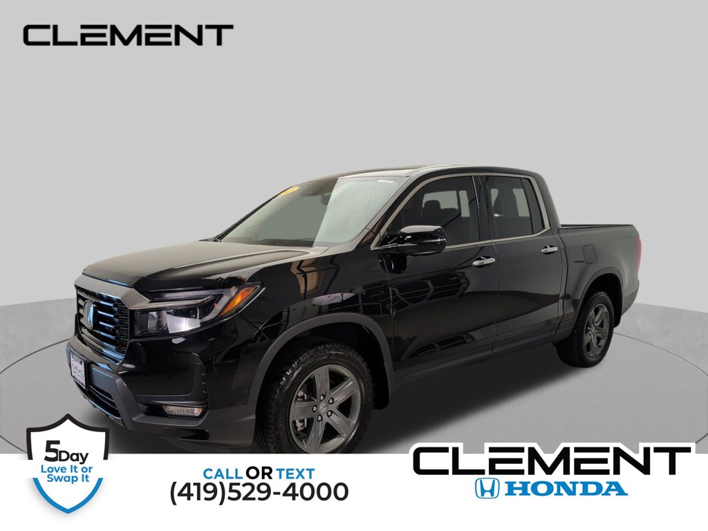 Crystal Black Pearl 2023 Honda Ridgeline Pickup Truck All-Wheel Drive 9-Speed Automatic