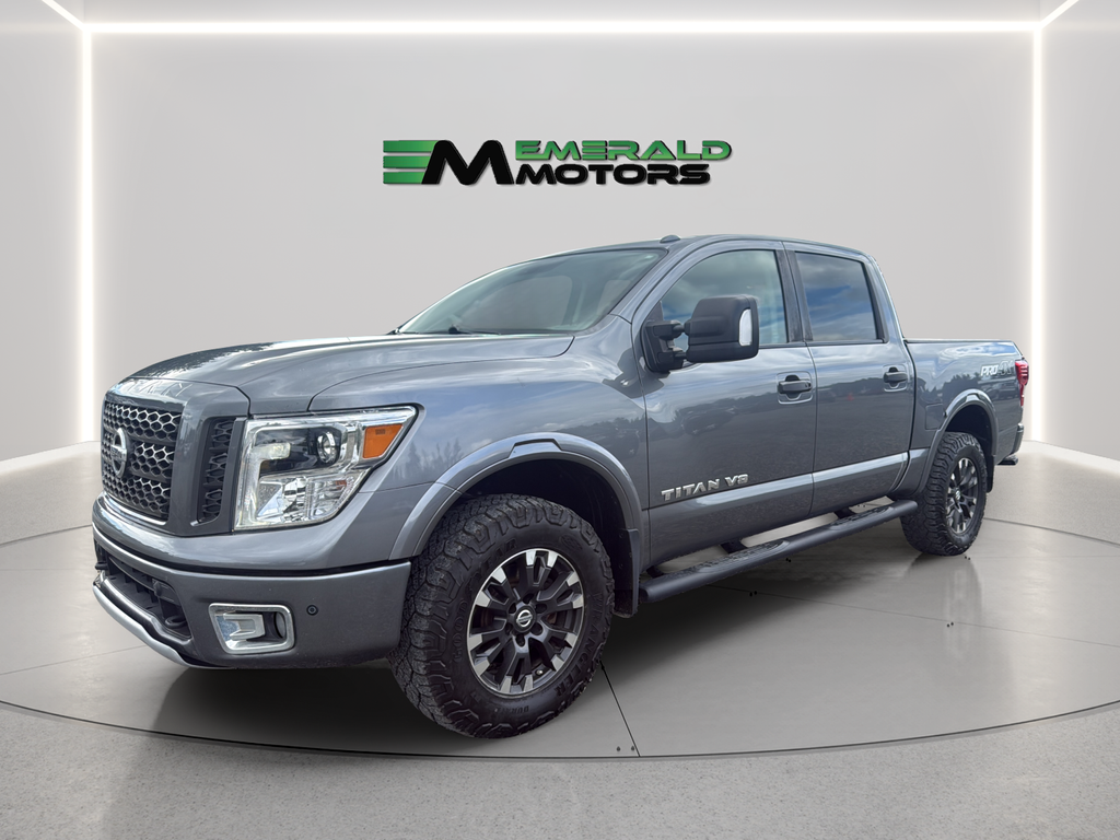 Gray 2018 Nissan Titan Pickup Truck Four-Wheel Drive 7-Speed Automatic
