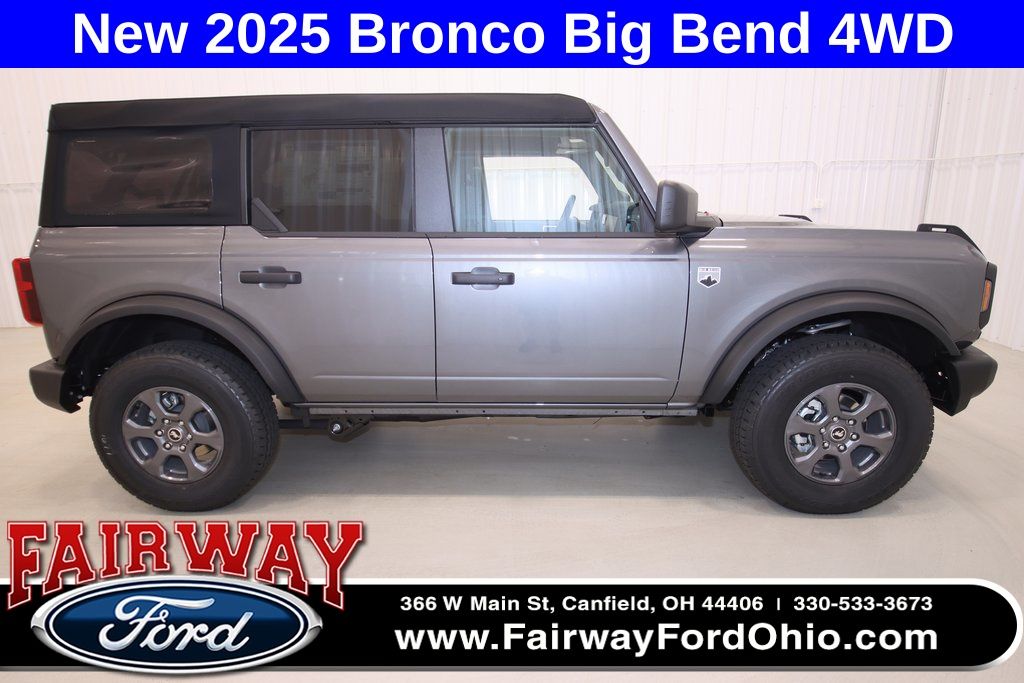 Carbonized Gray Metallic 2025 Ford Bronco Big Bend 4-Door 4WD SUV / Crossover Four-Wheel Drive Automatic