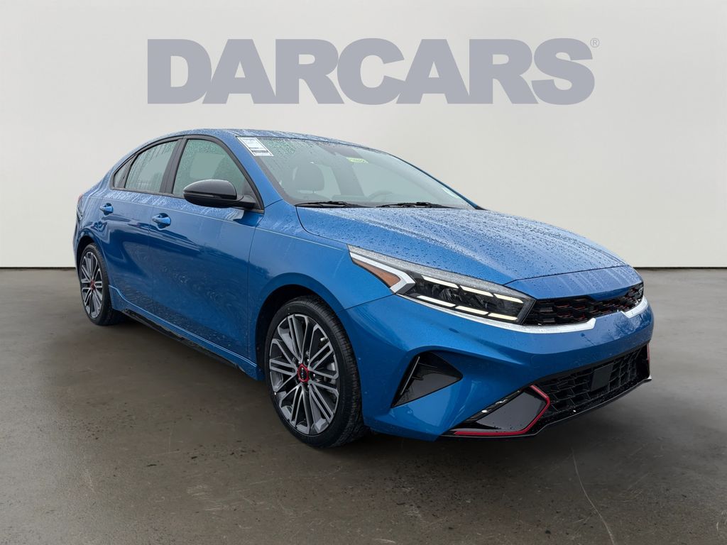 Sporty Blue 2024 Kia Forte GT FWD Sedan Front-Wheel Drive 7-Speed Automatic