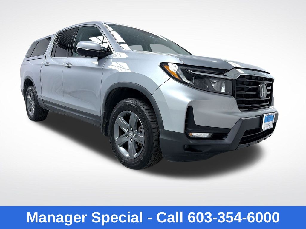 Silver 2023 Honda Ridgeline Pickup Truck All-Wheel Drive 9-Speed Automatic
