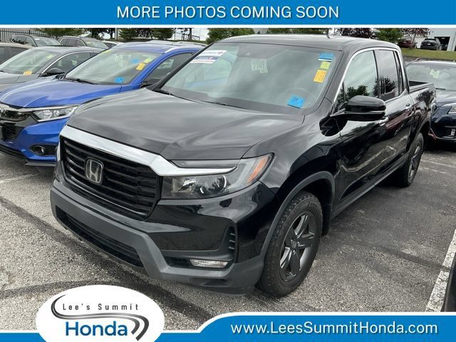 Crystal Black Pearl 2022 Honda Ridgeline Pickup Truck All-Wheel Drive 9-Speed Automatic