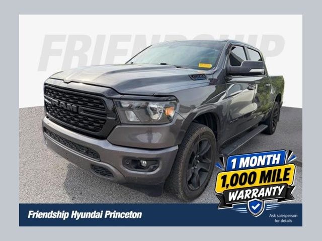 Gray (Granite Crystal Metallic Clearcoat) 2022 RAM 1500 Big Horn Crew Cab 4WD Pickup Truck Four-Wheel Drive 8-Speed Automatic