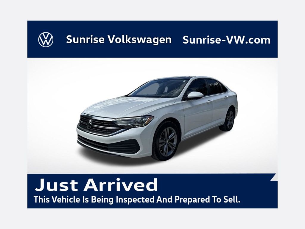 Opal White Pearl 2024 Volkswagen Jetta Sedan Front-Wheel Drive 8-Speed Automatic