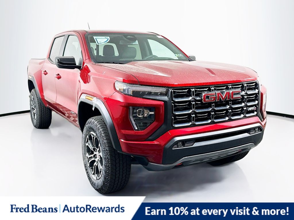 Volcanic Red Tintcoat 2025 GMC Canyon Pickup Truck Four-Wheel Drive 8-Speed Automatic