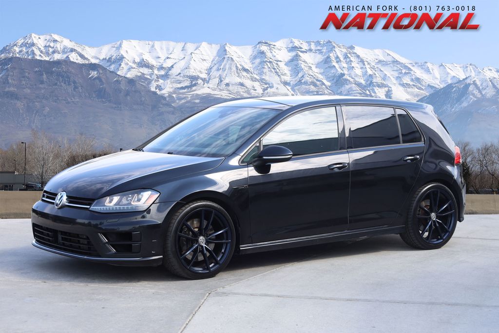 Black 2017 Volkswagen Golf R Hatchback All-Wheel Drive 6-Speed Manual