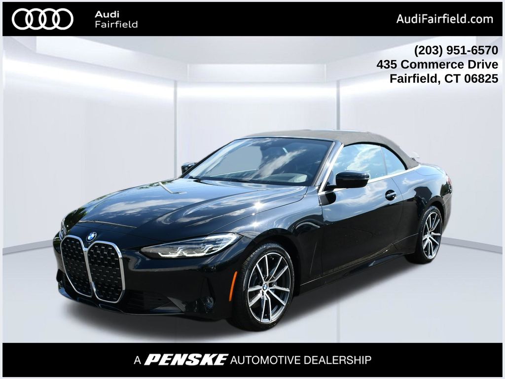 Black Sapphire Metallic 2022 BMW 4 Series Convertible All-Wheel Drive 8-Speed Automatic