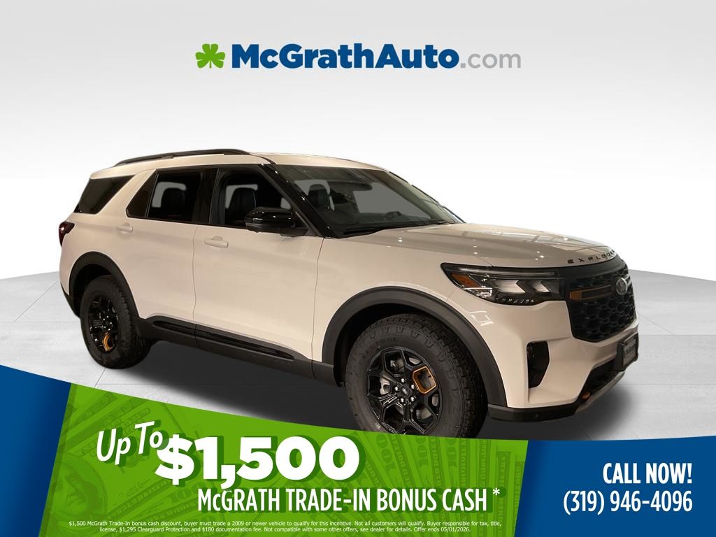 Star White Metallic Tri-Coat 2026 Ford Explorer Tremor AWD SUV / Crossover All-Wheel Drive Automatic