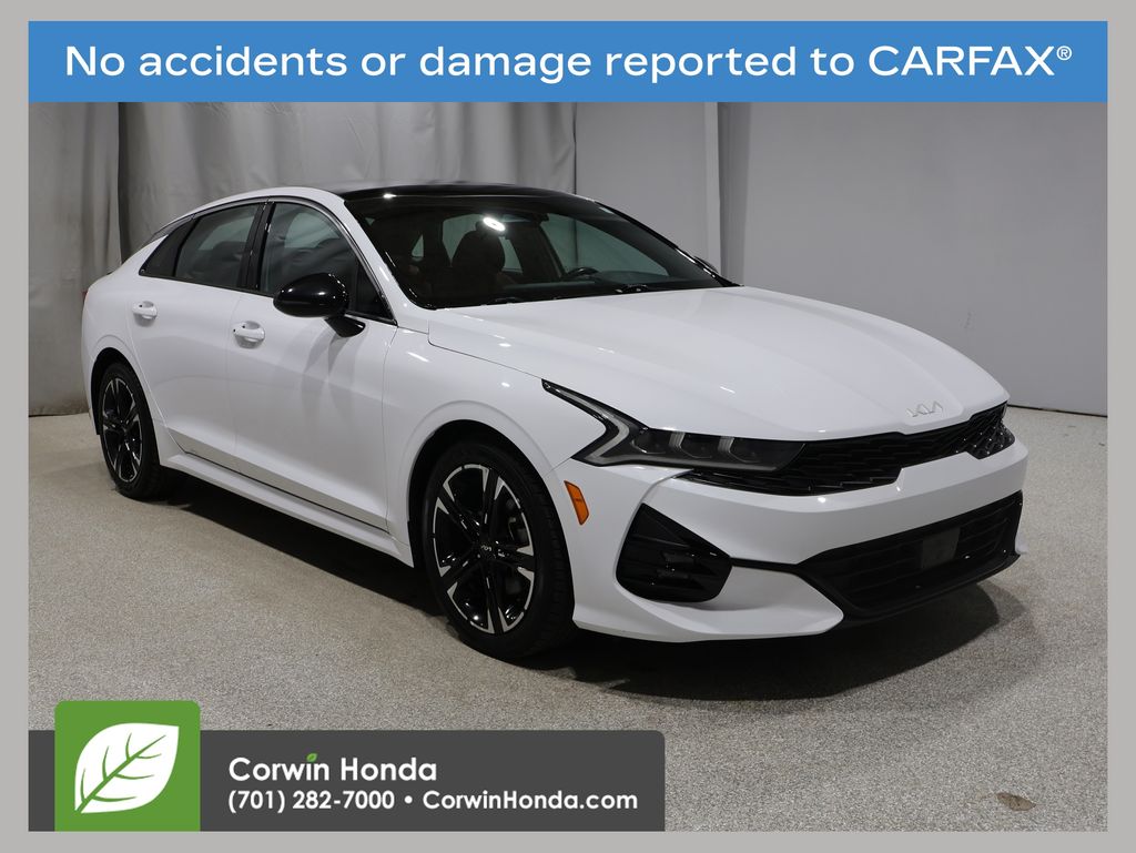 Glacial White Pearl 2022 Kia K5 GT-Line FWD Sedan Front-Wheel Drive 8-Speed Automatic