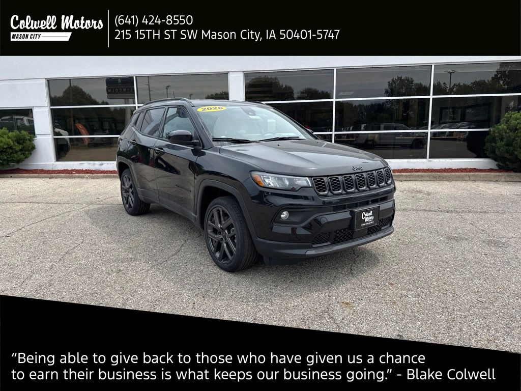 Diamond Black Crystal Pearlcoat 2026 Jeep Compass SUV / Crossover Four-Wheel Drive 8-Speed Automatic