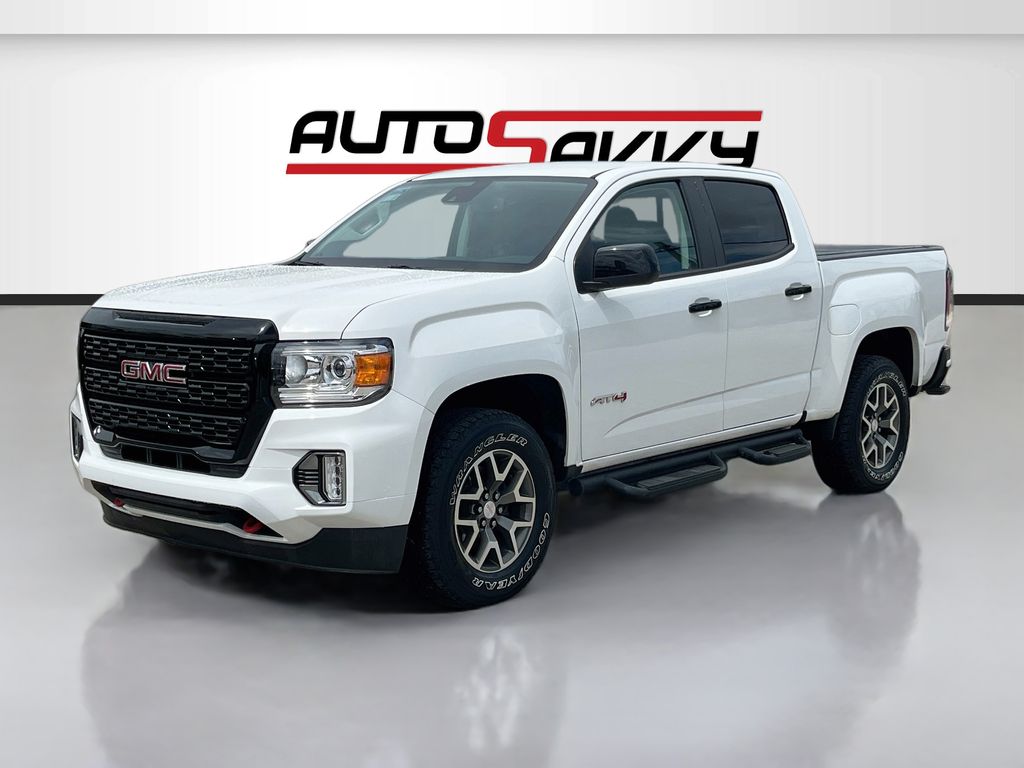 2021 GMC Canyon AT4 w/Leather White at AutoSavvy Houston Northwest