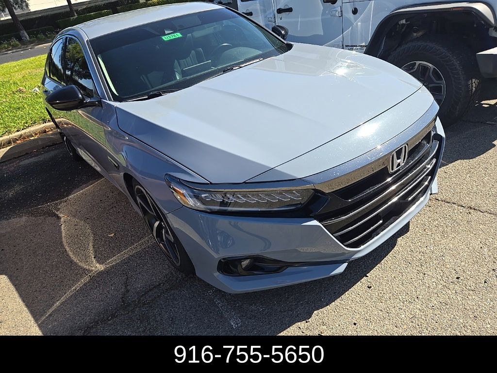 Sonic Gray Pearl 2021 Honda Accord Sedan Front-Wheel Drive Continuously Variable Transmission