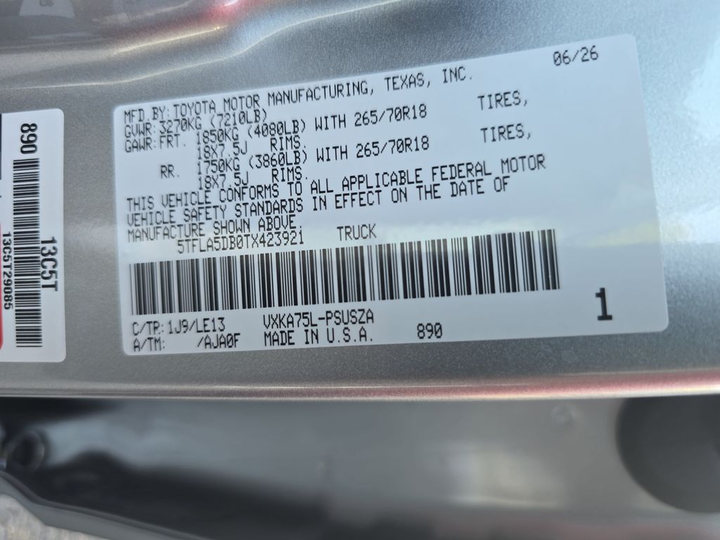 New 2026 Toyota Tundra Truck