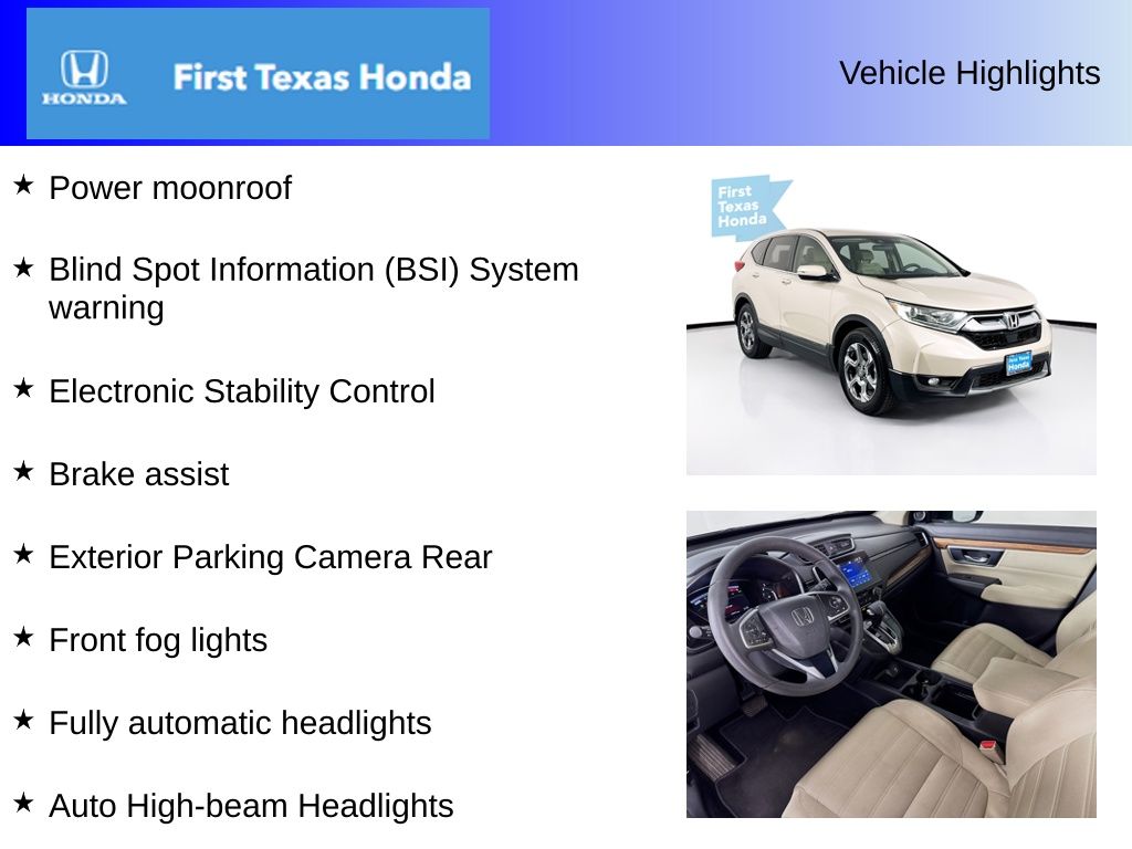 Used Car 2018 Honda Cr-v  Ex For Sale Under $20,000 In Austin, Texas