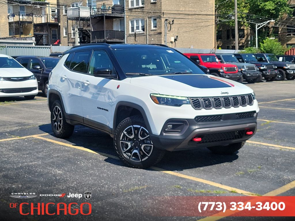 Bright White Clearcoat 2025 Jeep Compass SUV / Crossover Four-Wheel Drive 8-Speed Automatic