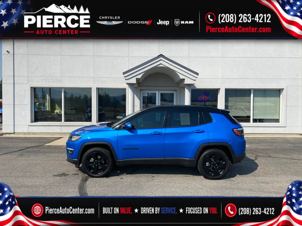Laser Blue Pearlcoat 2021 Jeep Compass SUV / Crossover Four-Wheel Drive 9-Speed Automatic