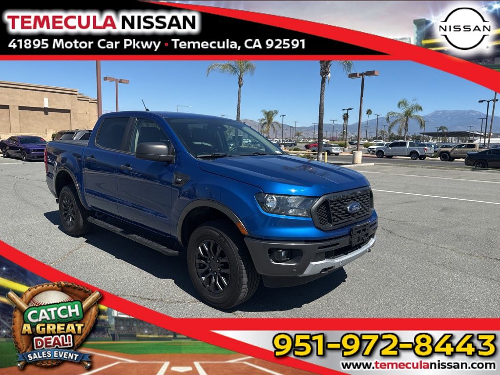 Lightning Blue 2019 Ford Ranger XLT SuperCrew RWD Pickup Truck 4X2 Automatic