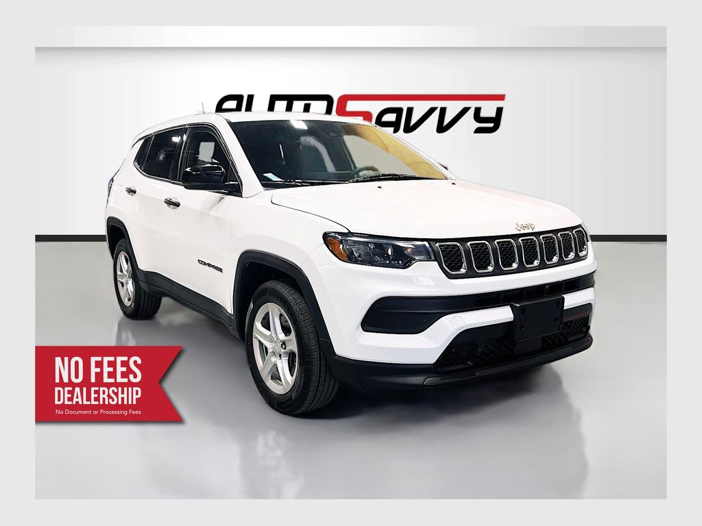 Bright White Clearcoat 2023 Jeep Compass SUV / Crossover Four-Wheel Drive 8-Speed Automatic