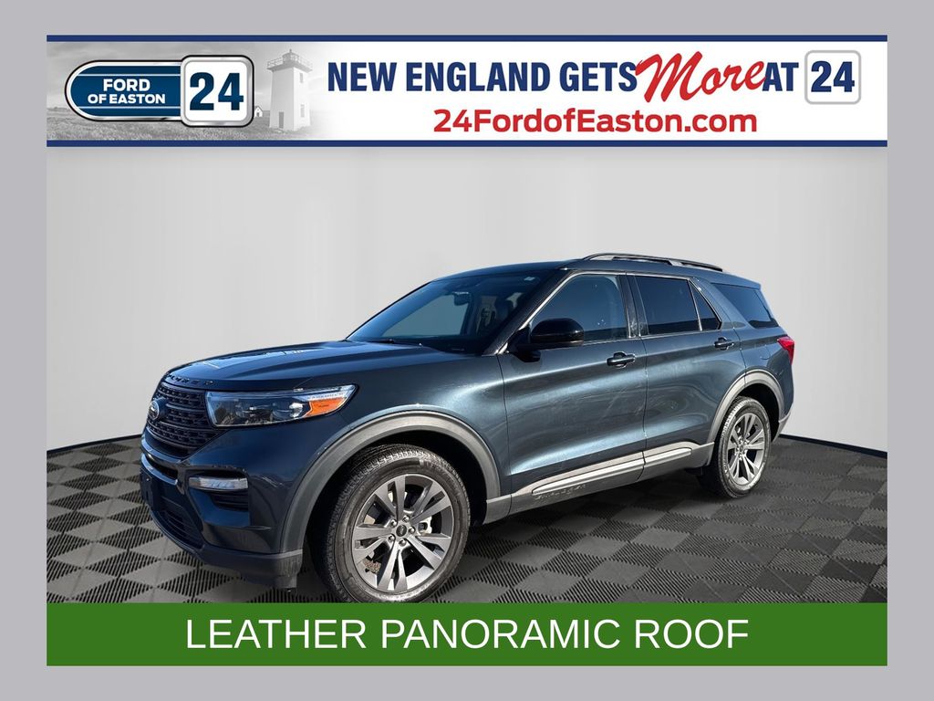 Blue Metallic 2022 Ford Explorer XLT AWD SUV / Crossover All-Wheel Drive Automatic