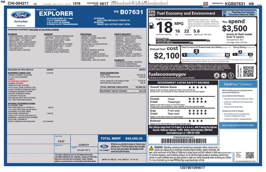 Used 2019 Ford Explorer SUV