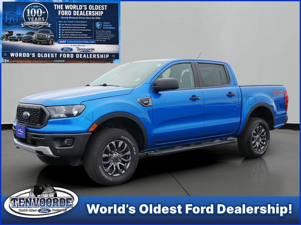 Blue Metallic 2021 Ford Ranger Pickup Truck Four-Wheel Drive Automatic