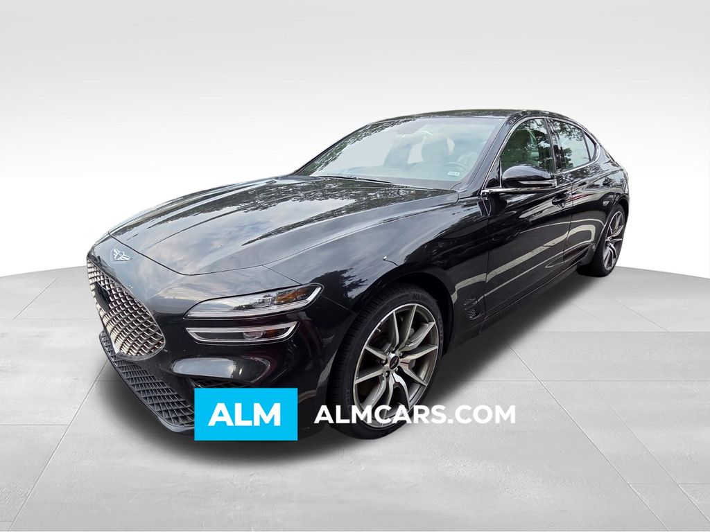 Vik Black 2025 Genesis G70 Sedan Rear-Wheel Drive 8-Speed Automatic