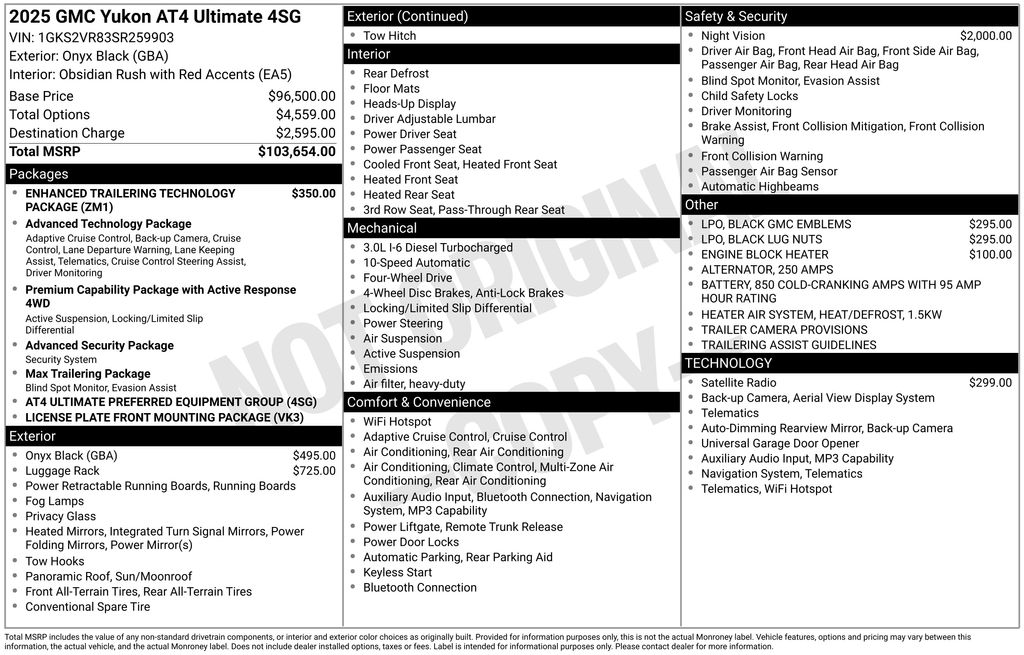 Used Car 2025 Gmc Yukon  At4 Ultimate For Sale Under $100,000 In Austin, Texas