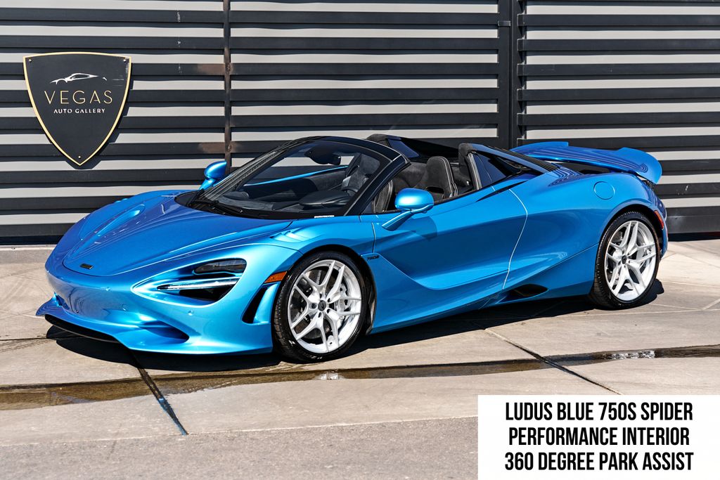 MSO Ludus Blue 2025 McLaren 750S Convertible Rear-Wheel Drive 7-Speed Automatic