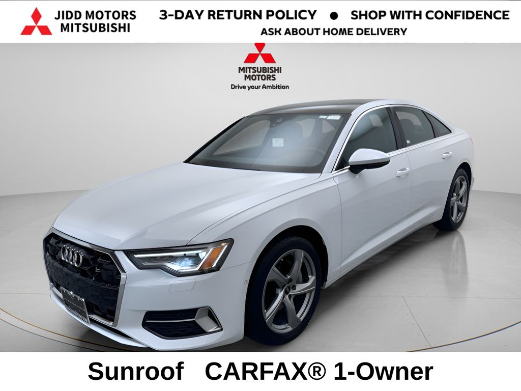 White 2024 Audi A6 quattro Premium Plus 45 TFSI Sedan All-Wheel Drive 7-Speed Automatic