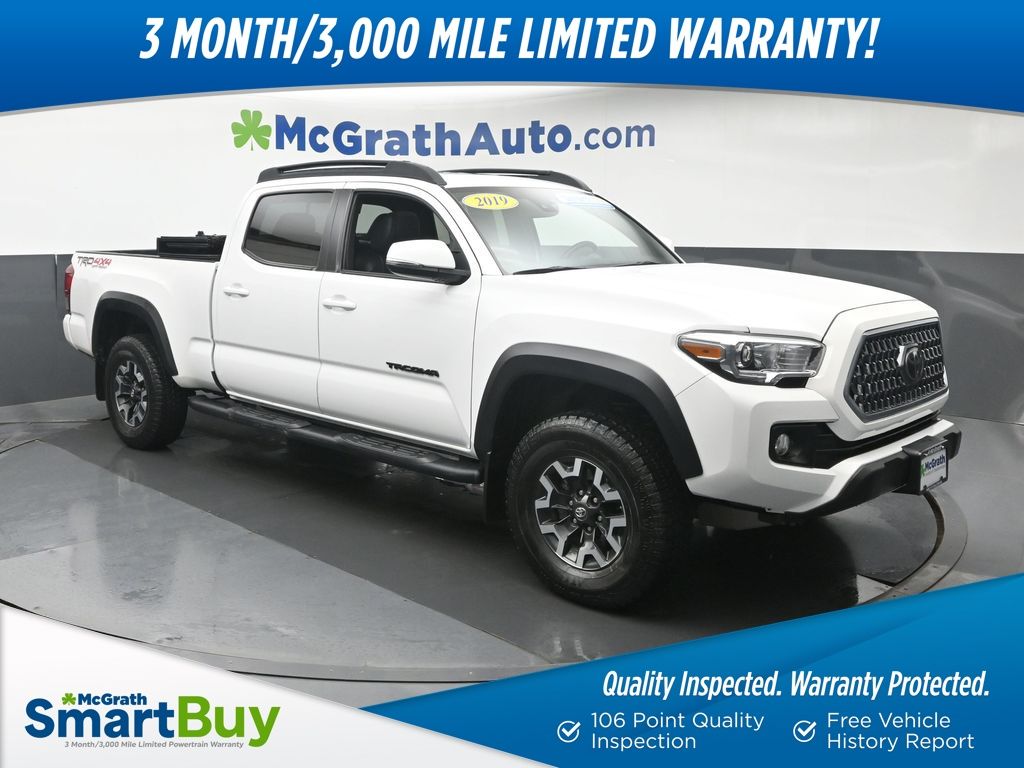 Super White 2019 Toyota Tacoma TRD Off Road Double Cab LB 4WD Pickup Truck Four-Wheel Drive 6-Speed Automatic