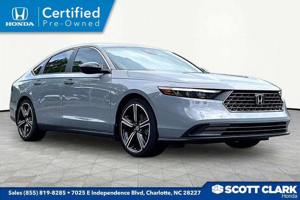 Urban Gray Pearl 2025 Honda Accord Hybrid Sedan Front-Wheel Drive Continuously Variable Transmission