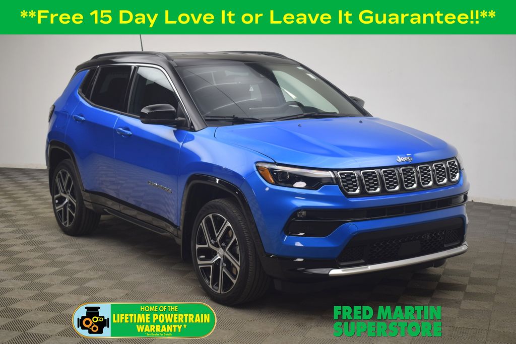 Hydro Blue Pearlcoat 2024 Jeep Compass Limited 4WD SUV / Crossover Four-Wheel Drive 8-Speed Automatic