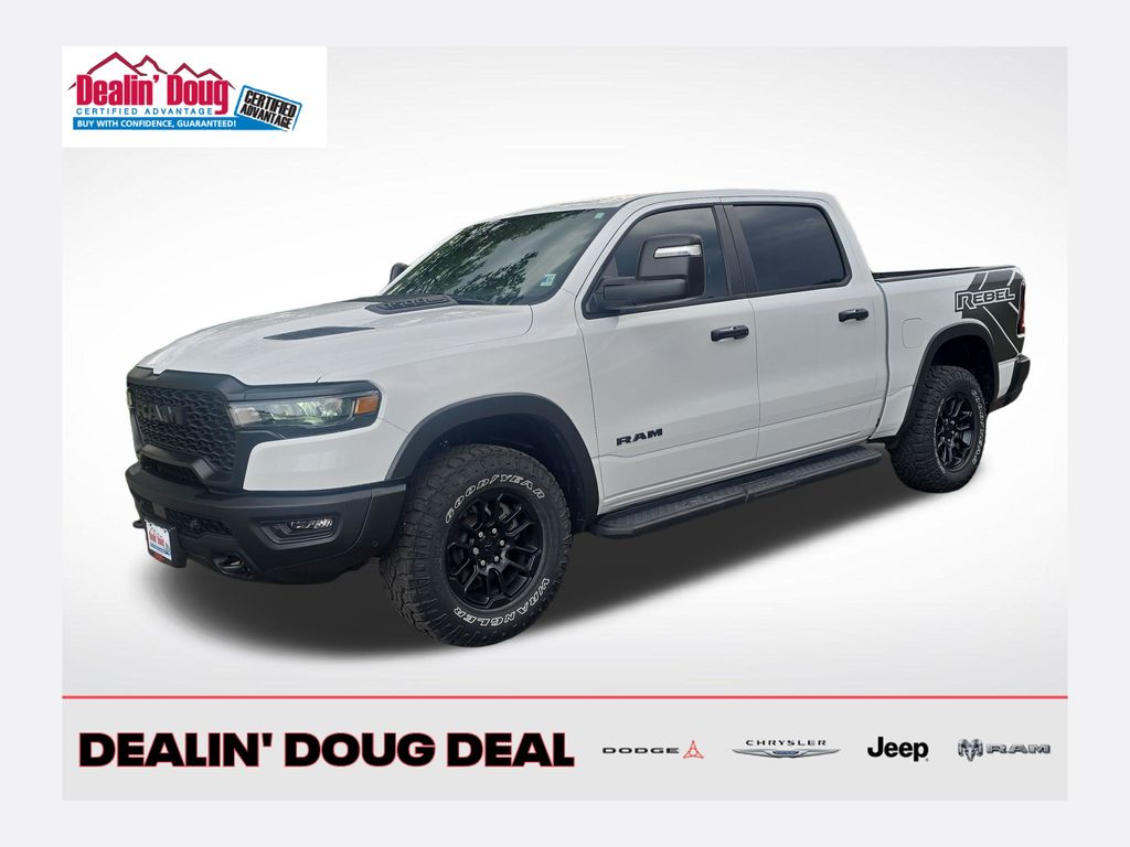 Bright White Clearcoat 2025 RAM 1500 Pickup Truck Four-Wheel Drive 8-Speed Automatic