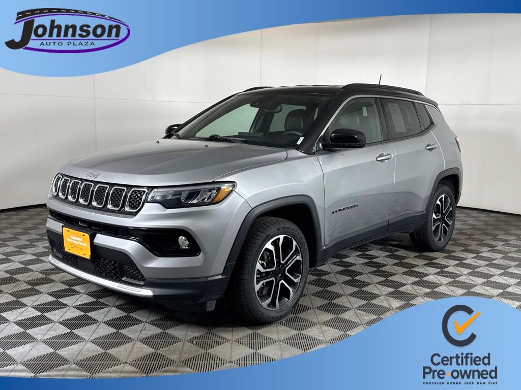 Silver 2024 Jeep Compass SUV / Crossover Four-Wheel Drive 8-Speed Automatic