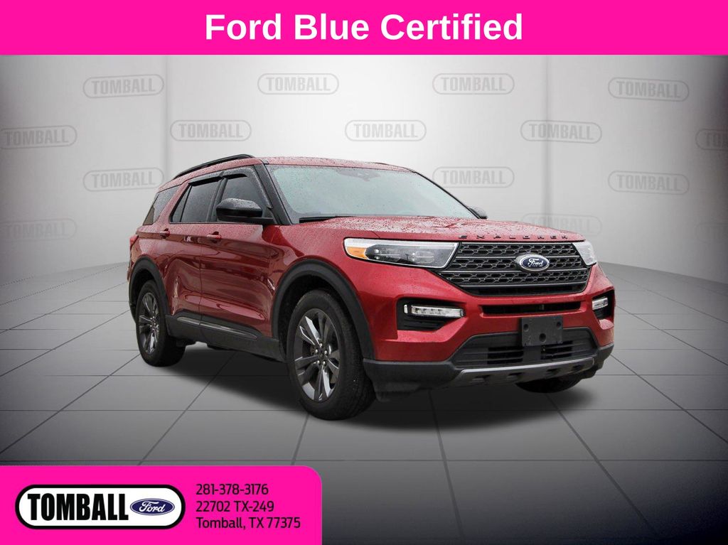 Red Metallic 2023 Ford Explorer SUV / Crossover Rear-Wheel Drive Automatic