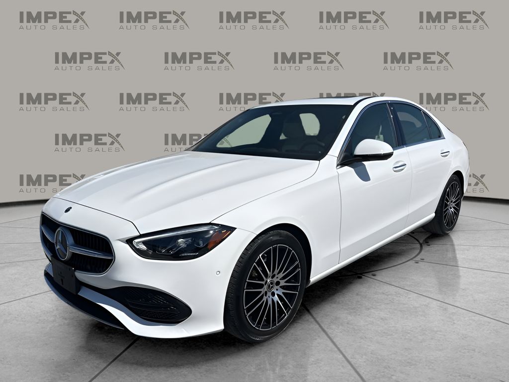 Polar White 2025 Mercedes-Benz C-Class Sedan All-Wheel Drive 9-Speed Automatic