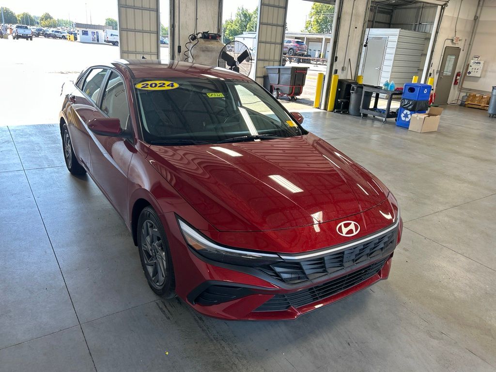 Ultimate Red 2024 Hyundai Elantra Sedan Front-Wheel Drive Continuously Variable Transmission