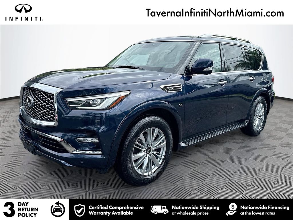 Blue 2020 INFINITI QX80 Luxe 4WD SUV / Crossover All-Wheel Drive 7-Speed Automatic