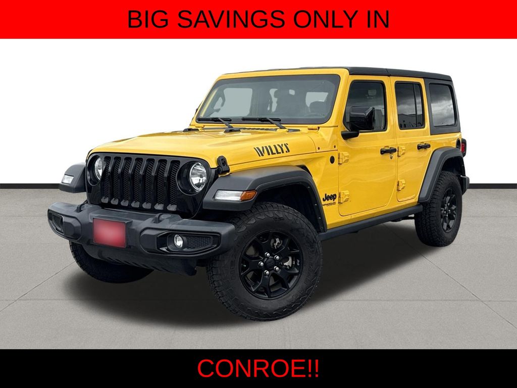 2021 Jeep Wrangler Unlimited Willys Yellow at Ross Downing Chevrolet