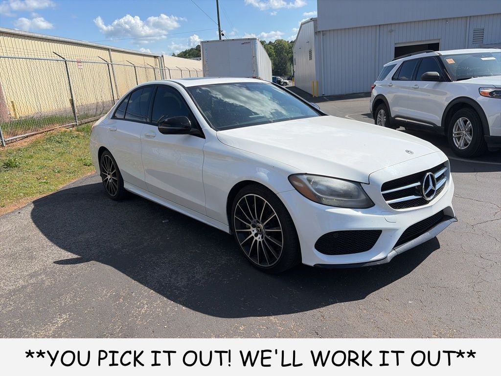 Polar White 2018 Mercedes-Benz C-Class C 300 Sedan RWD Sedan Rear-Wheel Drive 9-Speed Automatic