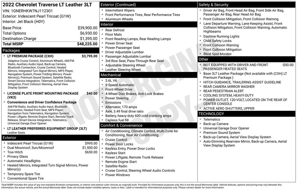 2022 Chevrolet Traverse FWD LT Leather