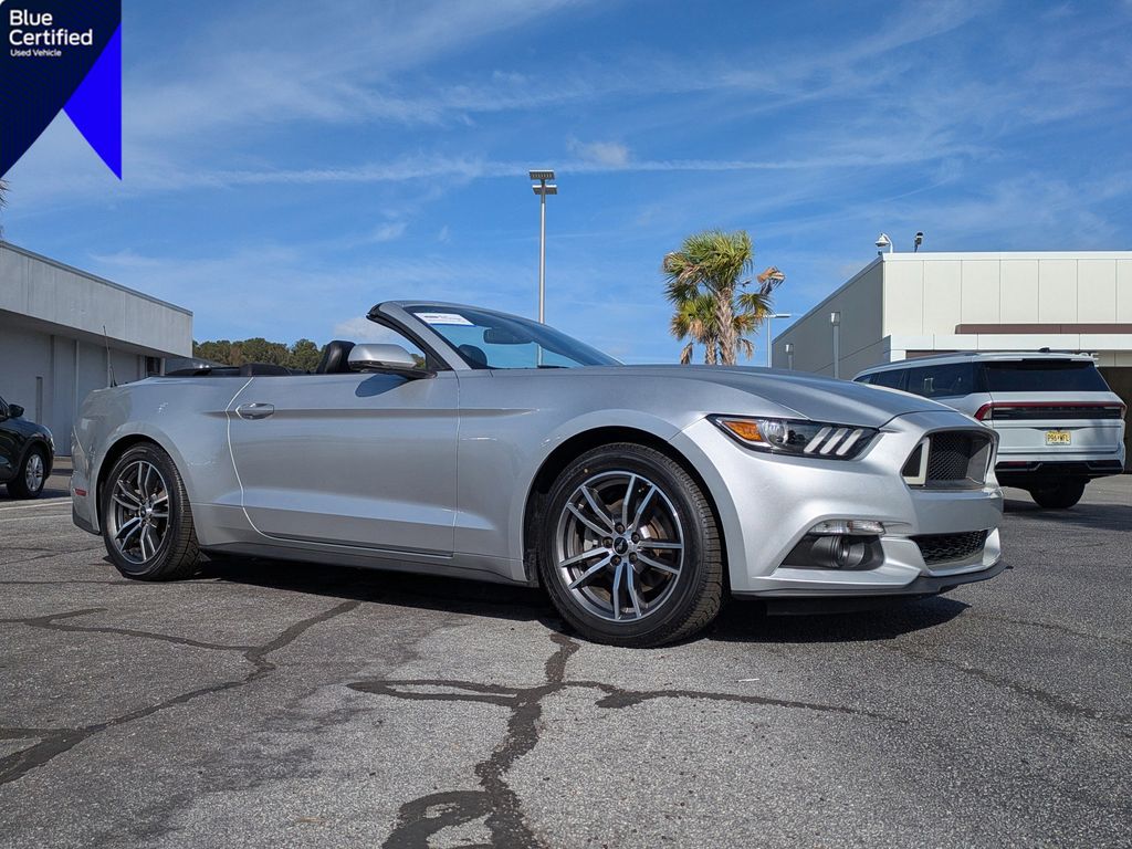 Ingot Silver Metallic 2017 Ford Mustang EcoBoost Premium Convertible RWD Convertible Rear-Wheel Drive 6-Speed Automatic