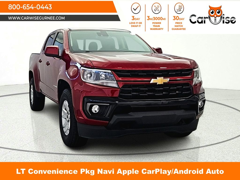Cherry Red Tintcoat 2021 Chevrolet Colorado LT Crew Cab 4WD Pickup Truck Four-Wheel Drive 8-Speed Automatic