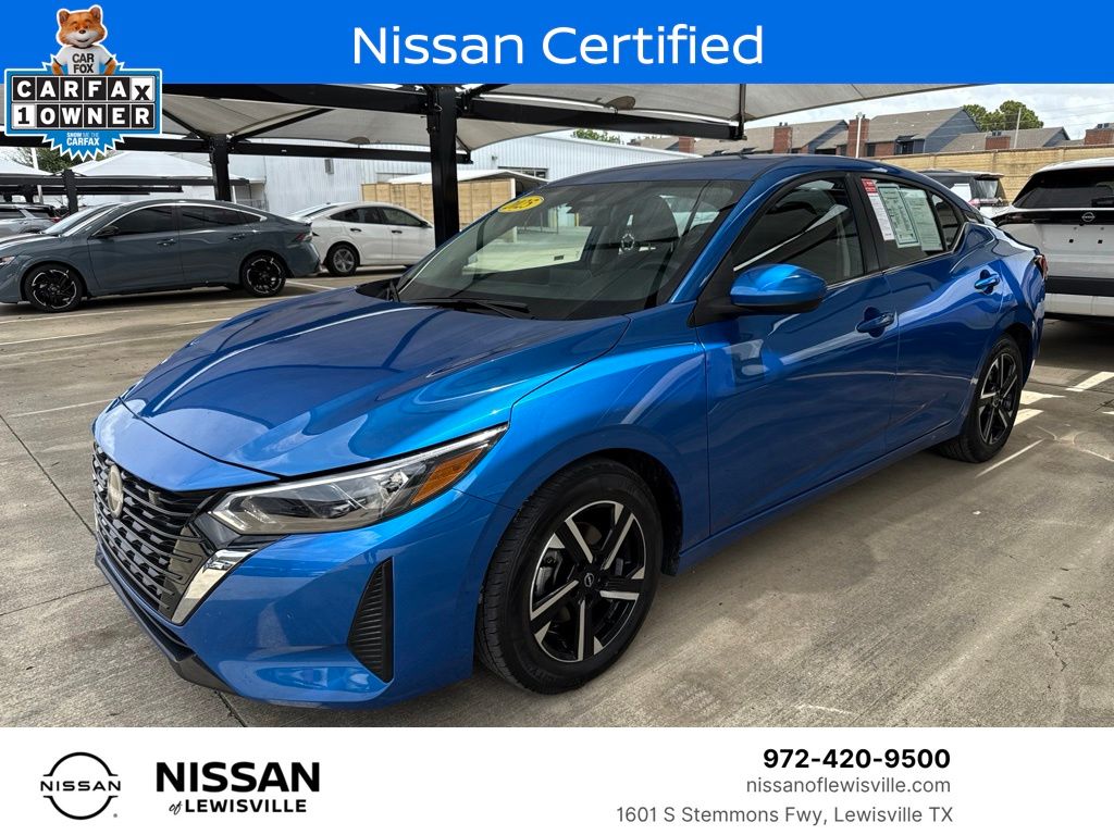 Electric Blue Metallic 2025 Nissan Sentra Sedan Front-Wheel Drive Continuously Variable Transmission